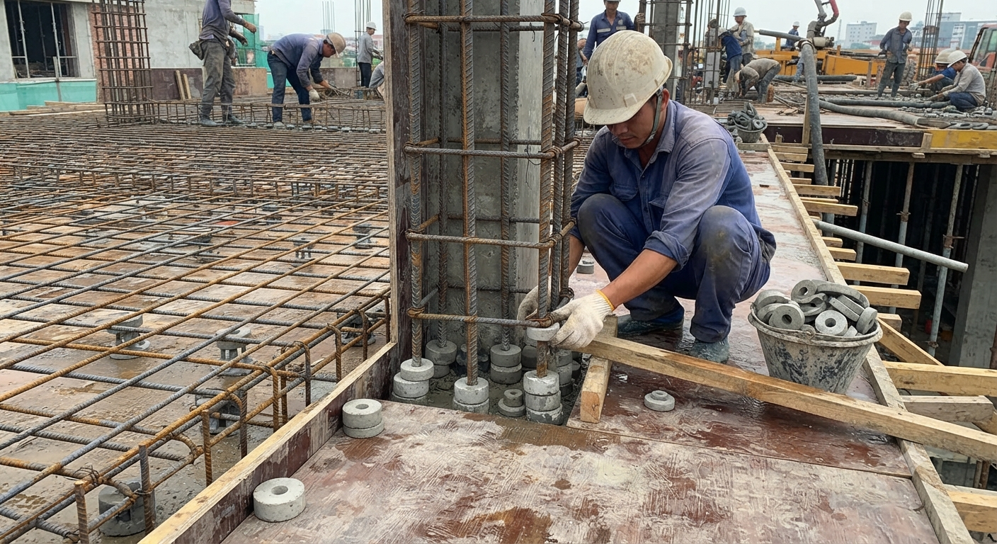 Các Vị Trí Sử Dụng Viên Kê Bê Tông Phổ Biến Trong Công Trình